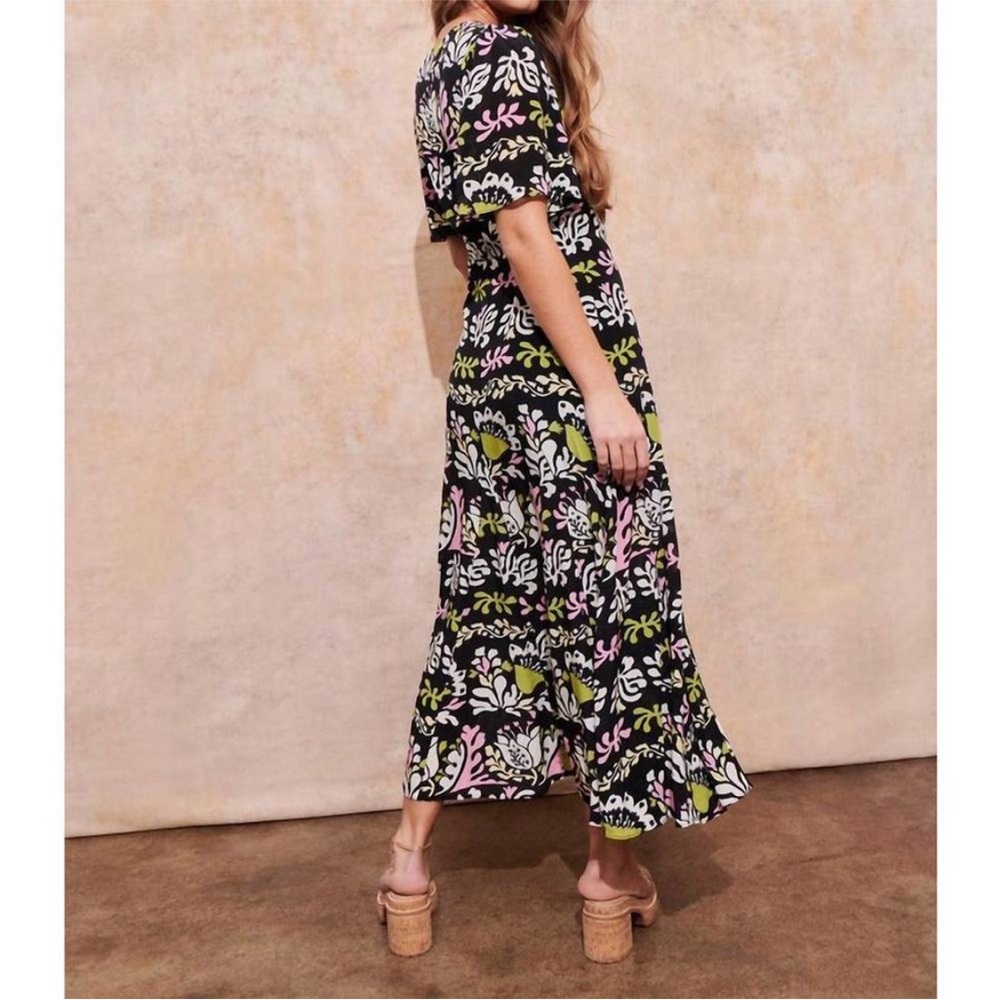 NWT SAYLOR pia dress in black floral size M - Picture 2 of 12